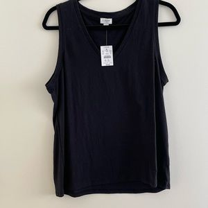 J crew v neck tank. Black. NWT